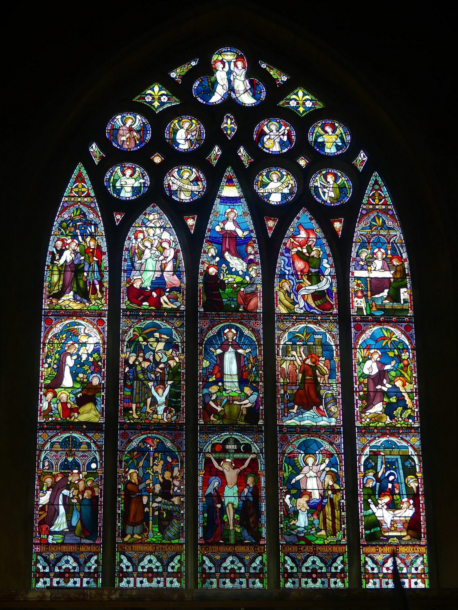 A Victorian &#039;Jesse Window&#039; showing the family tree of Christ