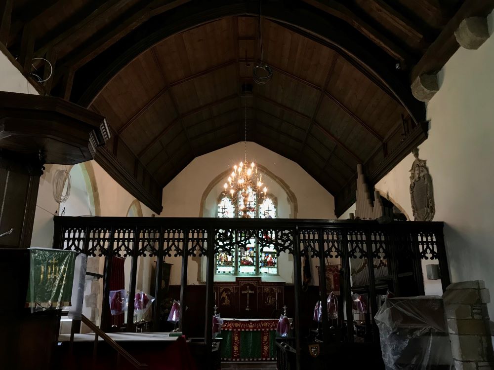 Interior of a church looking into chancel